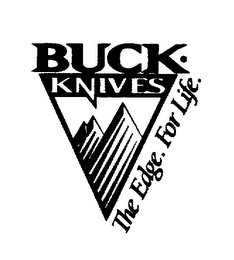 BUCK KNIVES THE EDGE. FOR LIFE. logo
