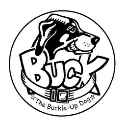 BUCK THE BUCKLE-UP DOG logo