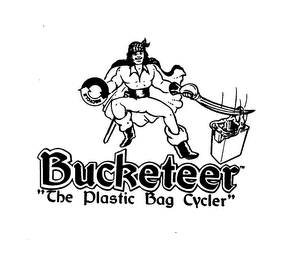 BUCKETEER THE PLASTIC BAG CYCLER REUSE RECYCLE logo