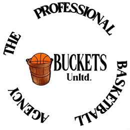 BUCKETS UNLTD. THE PROFESSIONAL BASKETBALL AGENCY logo