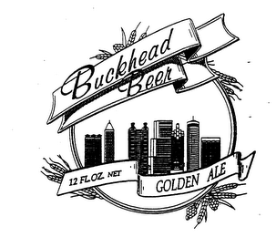 BUCKHEAD BEER 12 FL. OZ. NET GOLDEN ALE logo
