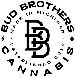 BUD BROTHERS CANNABIS MADE IN MICHIGAN ESTABLISHED 2018 BB logo
