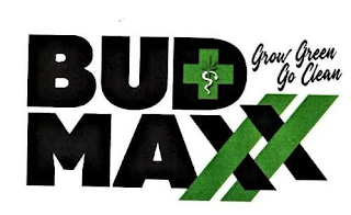 BUD MAXX GROW GREEN GO CLEAN logo