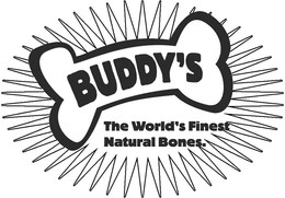 BUDDY'S THE WORLD'S FINEST NATURAL BONES. logo
