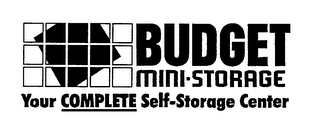 BUDGET MINI-STORAGE YOUR COMPLETE SELF-STORAGE CENTER logo