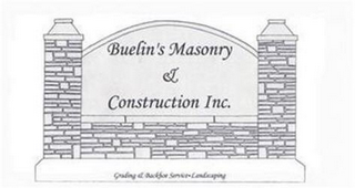 BUELIN'S MASONRY & CONSTRUCTION INC. STONE SALES & INSTALLATIONS SANDBLASTING CARVING BRICK BLOCK CONCRETE FINISHING GRADING & BACKHOE SERVICE LANDSCAPING logo