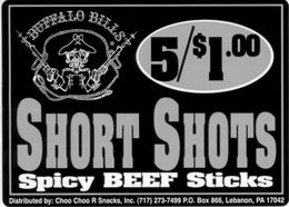 BUFFALO BILLS SHORT SHOTS SPICY BEEF STICKS 5/$1.00 logo