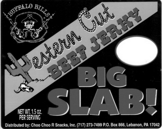 BUFFALO BILLS WESTERN CUT BEEF JERKY BIG SLAB logo