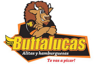 BUFFALUCAS ALITAS Y HAMBURGUESAS TE VAS A PICAR! B logo