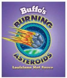 BUFFO'S BURNING ASTEROIDS LOUISIANA HOTSAUCE logo