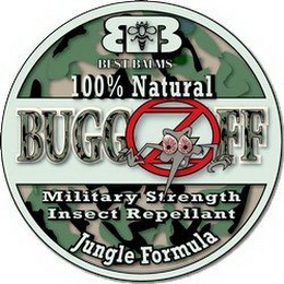 BUGGZ OFF BB BEST BALMS 100% NATURAL MILITARY STRENGTH INSECT REPELLANT JUNGLE FORMULA logo
