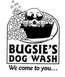 BUGSIE'S DOG WASH WE COME TO YOU... logo