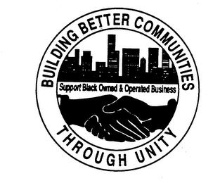 BUILDING BETTER COMMUNITIES THROUGH UNITY SUPPORT BLACK OWNED & OPERATED BUSINESS logo