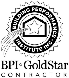 BUILDING PERFORMANCE INSTITUTE INC. · BPI GOLDSTAR CONTRACTOR logo