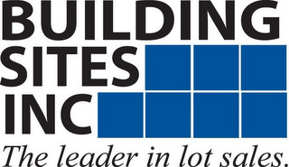 BUILDING SITES INC THE LEADER IN LOT SALES logo