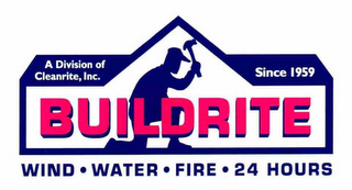 BUILDRITE A DIVISION OF CLEANRITE, INC. SINCE 1959 WIND·WATER·FIRE· 24 HOURS logo
