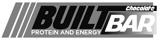 BUILT BAR CHOCOLATE PROTEIN AND ENERGY logo