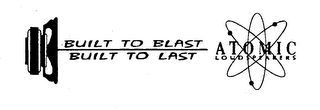 BUILT TO BLAST BUILT TO LAST ATOMIC LOUDSPEAKERS logo