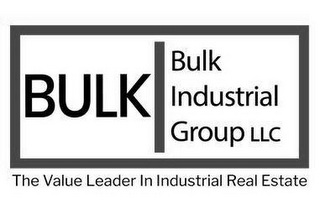 BULK BULK INDUSTRIAL GROUP LLC THE VALUE LEADER IN INDUSTRIAL REAL ESTATE logo