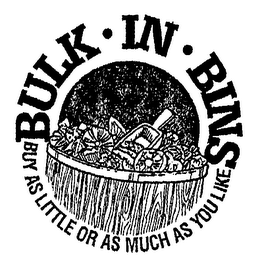 BULK IN BINS BUY AS LITTLE OR AS MUCH AS YOU LIKE logo