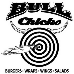 BULL CHICKS BURGERS · WRAPS · WINGS · SALADS logo