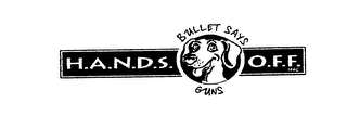 BULLET SAYS H.A.N.D.S. O.F.F. GUNS logo