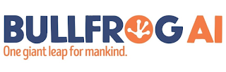 BULLFROG AI ONE GIANT LEAP FOR MANKIND. logo