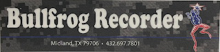 BULLFROG RECORDER MIDLAND, TX 79706 · 432.697.7801 logo