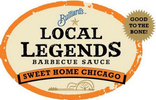 BULLIARD'S LOCAL LEGENDS BARBECUE SAUCE SWEET HOME CHICAGO logo