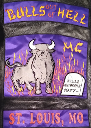 BULLS OUT OF HELL MC WILLIAM WHITEHORN JR. 1977 ST. LOUIS MO WILLIAM W logo