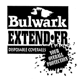 BULWARK EXTEND FR DISPOSABLE COVERALLS YOUR OVERALL PROTECTION logo