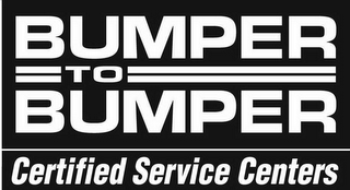 BUMPER TO BUMPER CERTIFIED SERVICE CENTERS logo
