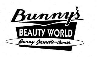 BUNNY'S BEAUTY WORLD BUNNY JEANETTE-OWNER logo