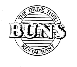BUNS THE DRIVE THRU RESTAURANT logo
