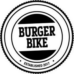 BURGER BIKE · ESTABLISHED 2017 · logo