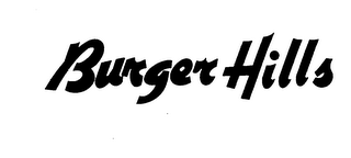 BURGER HILLS logo