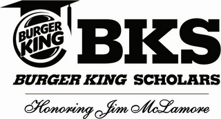 BURGER KING BKS BURGER KING SCHOLARS HONORING JIM MCLAMORE logo