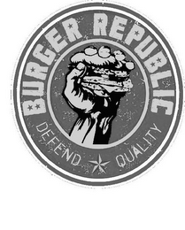 BURGER REPUBLIC DEFEND QUALITY logo
