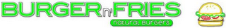 BURGERN'FRIES NATURAL BURGERS logo