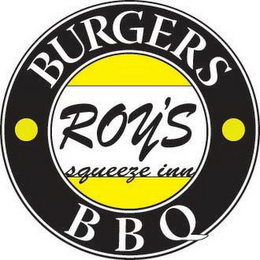 BURGERS BBQ ROY'S SQUEEZE INN logo
