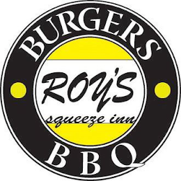 BURGERS BBQ ROY'S SQUEEZE INN logo