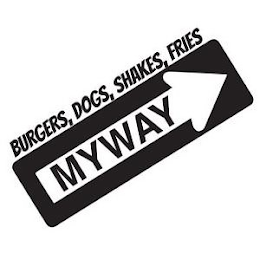 BURGERS, DOGS, SHAKES, FRIES MY WAY logo