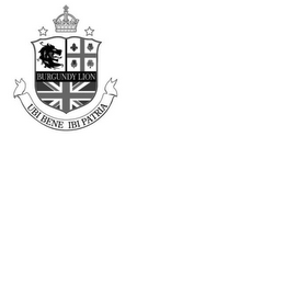 BURGUNDY LION UBI BENE IBI PATRIA logo