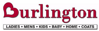 BURLINGTON LADIES · MENS · KIDS · BABY · HOME · COATS logo