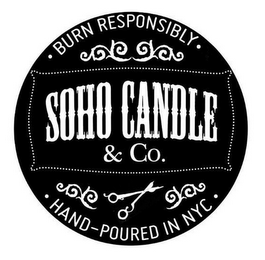 · BURN RESPONSIBLY · SOHO CANDLE & CO. HAND-POURED IN NYC logo