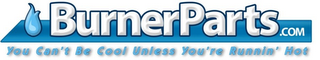 BURNERPARTS.COM YOU CAN'T BE COOL UNLESS YOU'RE RUNNIN' HOT logo