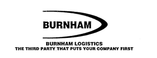BURNHAM BURNHAM LOGISTICS THE THIRD PARTY THAT PUTS YOUR COMPANY FIRST logo