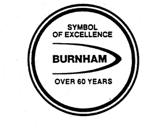 BURNHAM SYMBOL OF EXCELLENCE OVER 60 YEARS logo