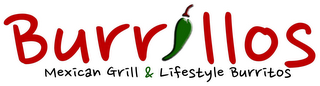 BURRILLOS MEXICAN GRILL & LIFESTYLE BURRITOS logo