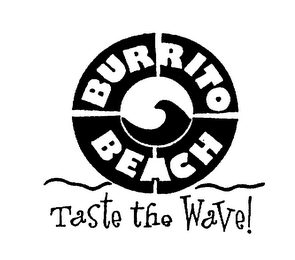 BURRITO BEACH TASTE THE WAVE! logo